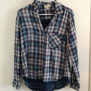 Cloth and stone plaid flannel like shirt